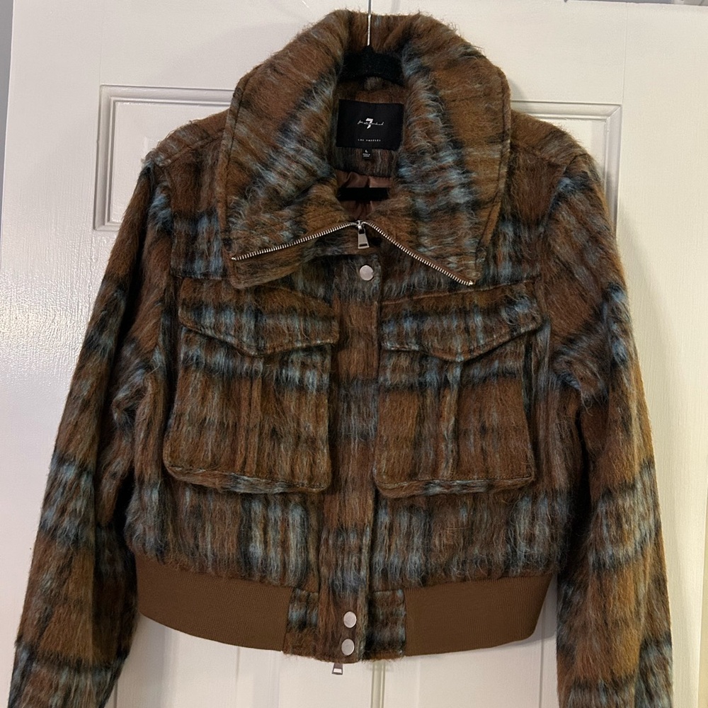 7 For All Mankind Plaid Jacket